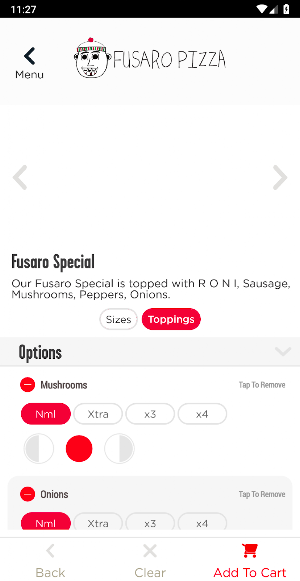 Fusaro Pizza Screenshot 3