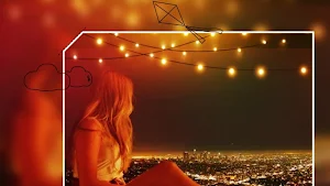 Beautiful Night Love Photo Frames Greeting Cards Screenshot 0