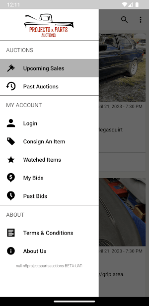Projects & Parts Screenshot 2