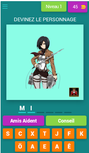 ATTAQUE DES TITANS jeu quiz Screenshot 0