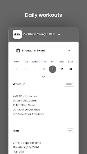 Gratitude Strength Club Screenshot 3