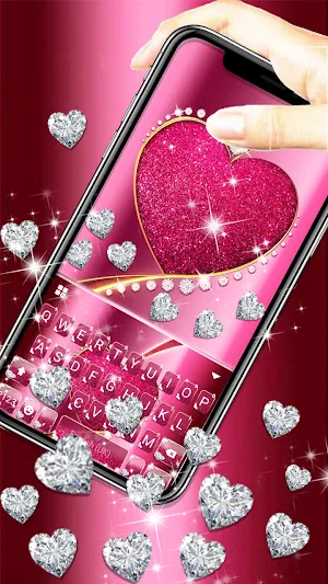 Lux Heart Gravity Keyboard Background Screenshot 0