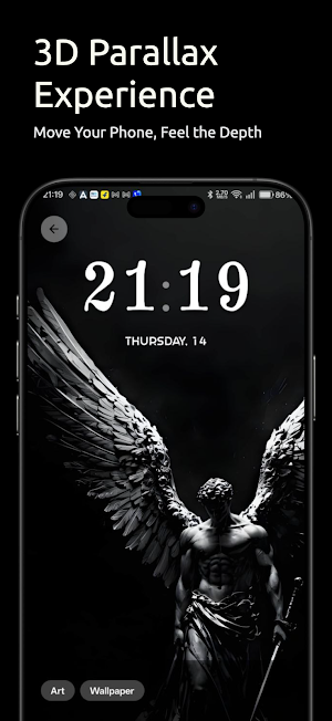 Depth Wallpapers & Live Clock Screenshot 1