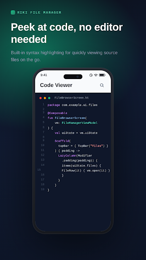 Riki File Manager Code Editor Screenshot 1