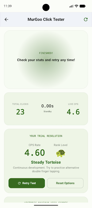 Click Speed Test: CPS Tester Screenshot 3