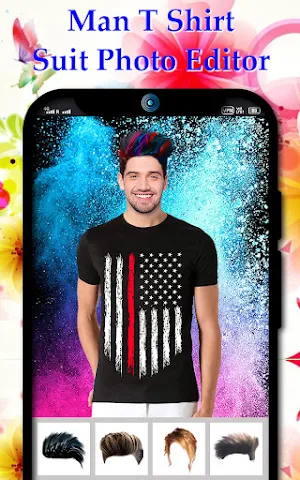 Man T-shirt suit photo editor Screenshot 2