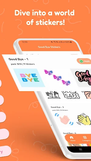 Good Bye Stickers Screenshot 1