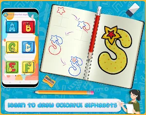 Learn to Draw Colorful ABC Screenshot 0