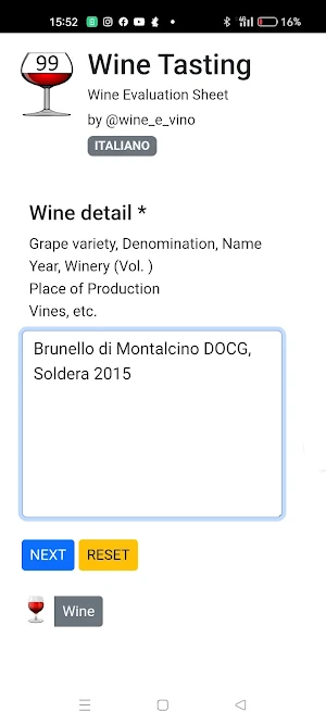 Wine Tasting Screenshot 2