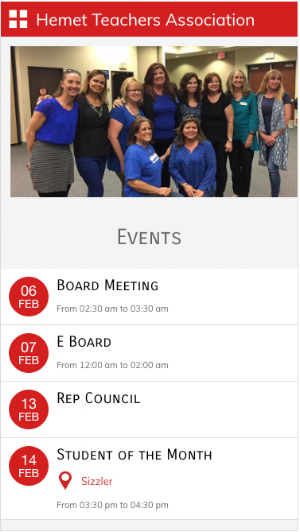 Hemet Teachers Association Screenshot 0