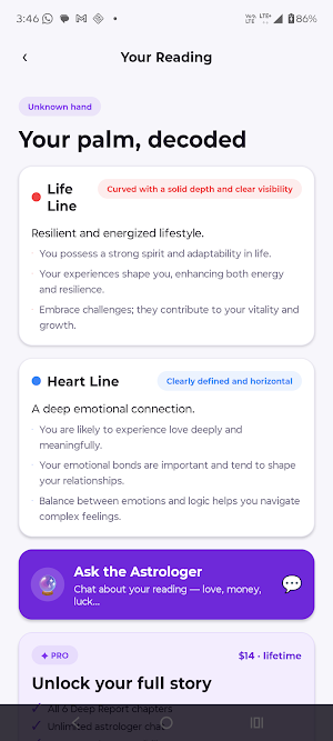 PalmInsight: AI Palm Reading Screenshot 1