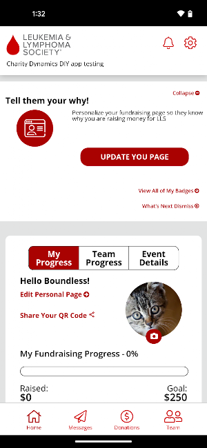 LLS FUNRaise Screenshot 1