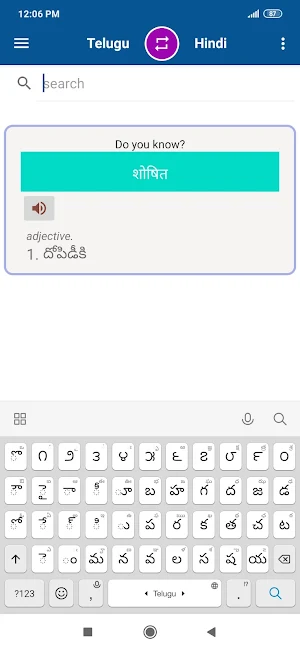 Hindi Telugu Dictionary Screenshot 3