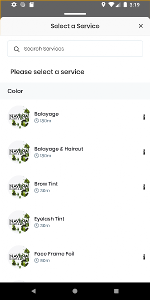 Naviina Salon & Day Spa Screenshot 0