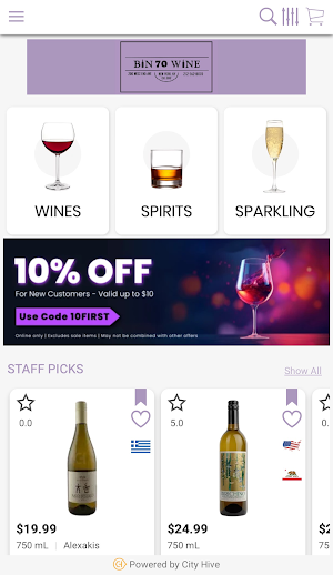Bin 70 Wine Screenshot 2
