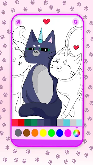 Cats Unicorns Coloring Book Screenshot 2