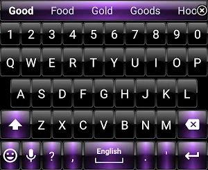 Keyboard Theme Dusk Black Purple Screenshot 1