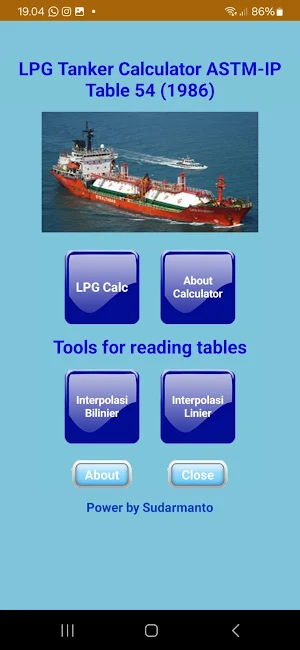 LPG Tanker Calculator Screenshot 0