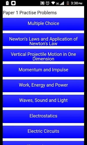 Grade 12 Physical Sciences Mobile Application Screenshot 2
