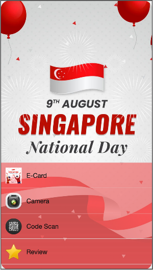 Singapore Day Greeting Cards Screenshot 0