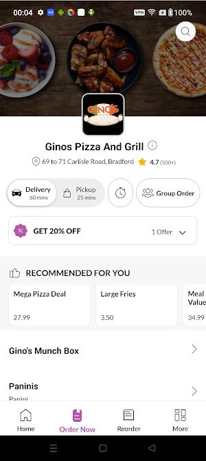 Ginos Pizza And Grill Screenshot 1