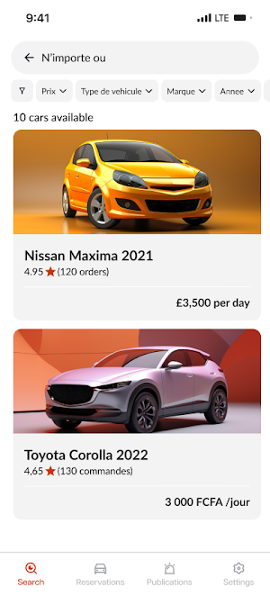 Carrent - Location de voiture Screenshot 2