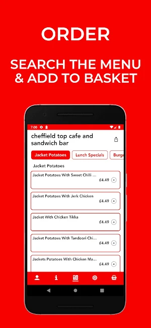 Cheffield top cafe and sandwich bar Screenshot 1