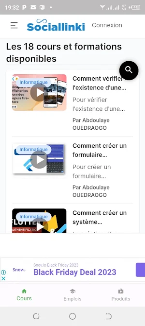 Cours et formation en ligne Screenshot 1