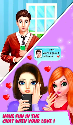 High School Secret Love Crush Affair Story Game Screenshot 0