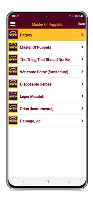 Metallica Lyrics & Wallpapers Screenshot 2