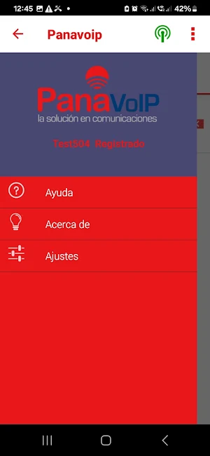 PanaVoIP Screenshot 1