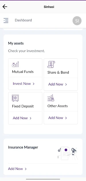 Sinhasi Wealth Screenshot 1