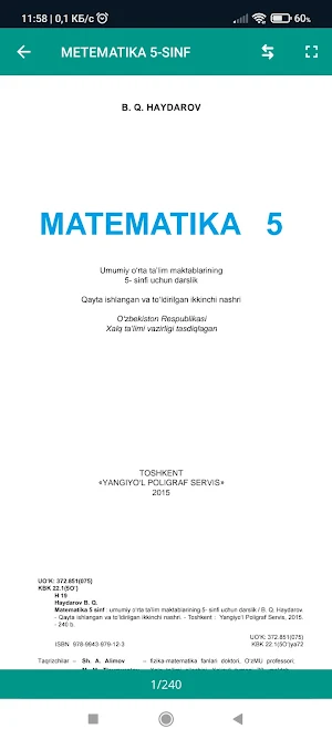 Matematika 5-sinf Screenshot 1