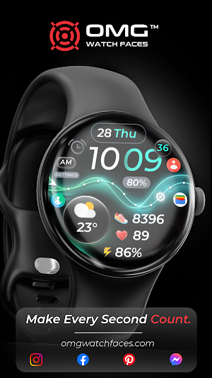 OMG 61 - Digital Watch Face screenshot 2