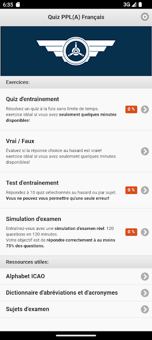 Quiz PPL(A) Français Screenshot 0