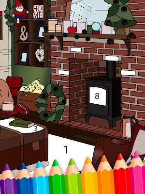 Interior Coloring By Numbers Screenshot 0