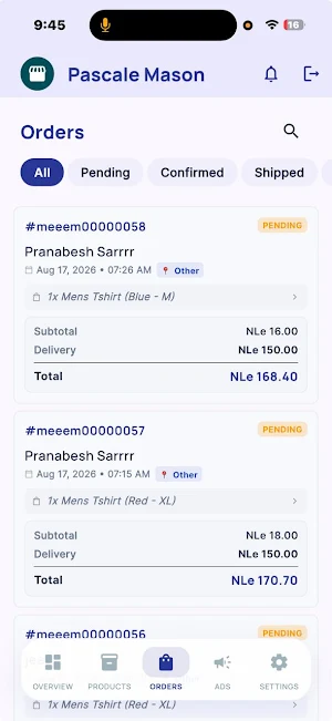 MEEEM - (Vendor/Seller App) Screenshot 2