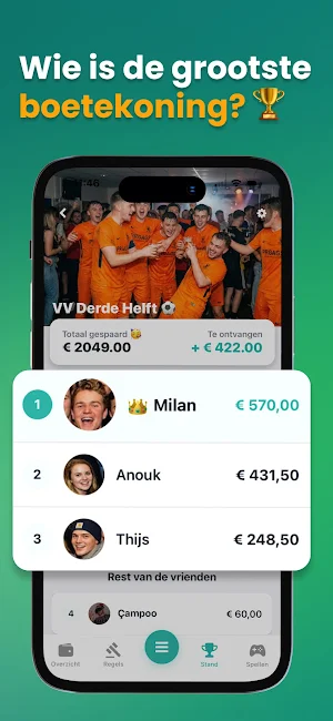 Vriendenpot: Boetepot en teams Screenshot 2