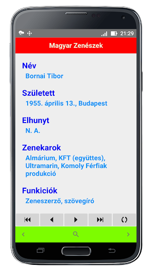 Magyar Zenészek Screenshot 2
