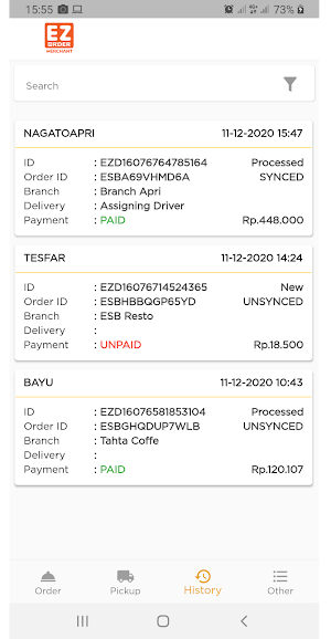 EZ Order Merchant Screenshot 2
