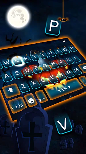 Halloween Pumpkins Keyboard Background Screenshot 1