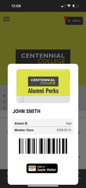 Centennial Alumni Perks Screenshot 1