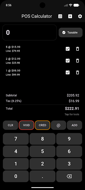 POS Calculator Screenshot 2