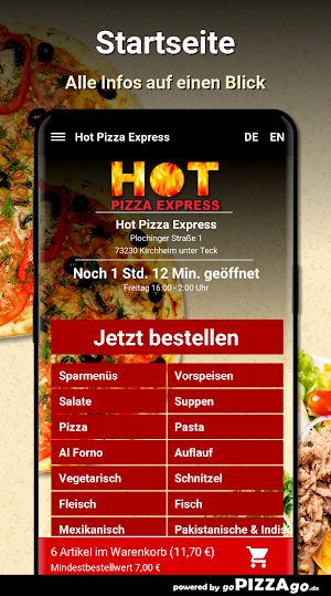 Hot Pizza Express Kirchheim unter Teck Screenshot 1