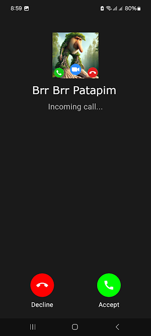 Video Call Brr Brr Patapim Screenshot 1