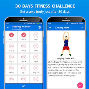 30 Day Home Workout - Fit challenge home workouts Screenshot 2