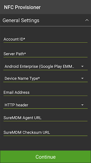 SureMDM NFC Provisioner Screenshot 1