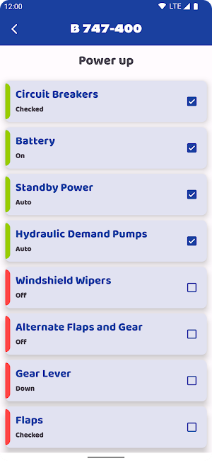 Flight Checklist Screenshot 1