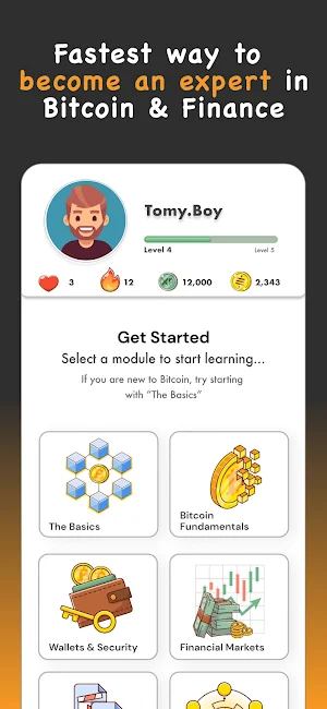 Yzer: Learn Bitcoin & Finance Screenshot 0