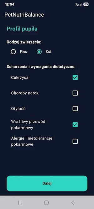 PetNutriBalance Screenshot 1